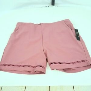 Soho Lady Plus Size Mauve Linen Shorts Nwt